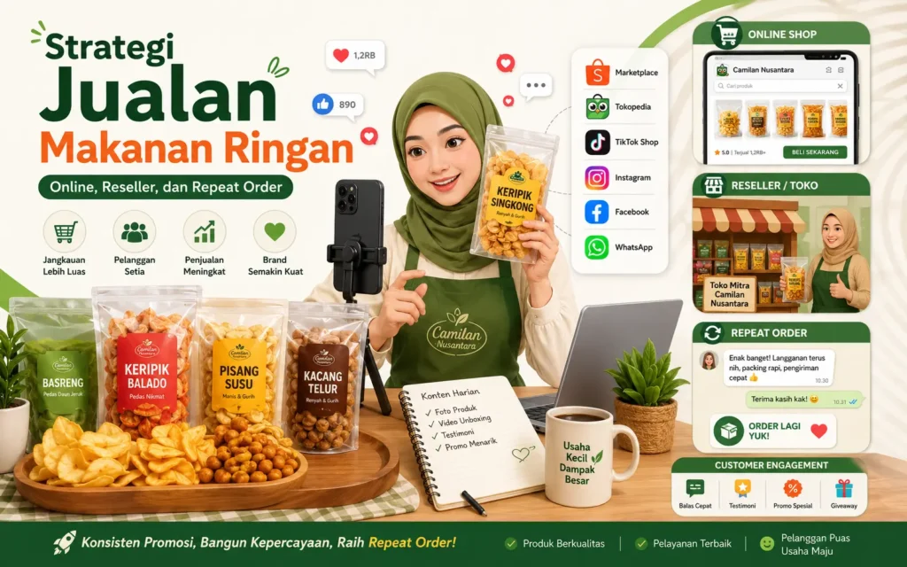 strategi menjual makanan ringan